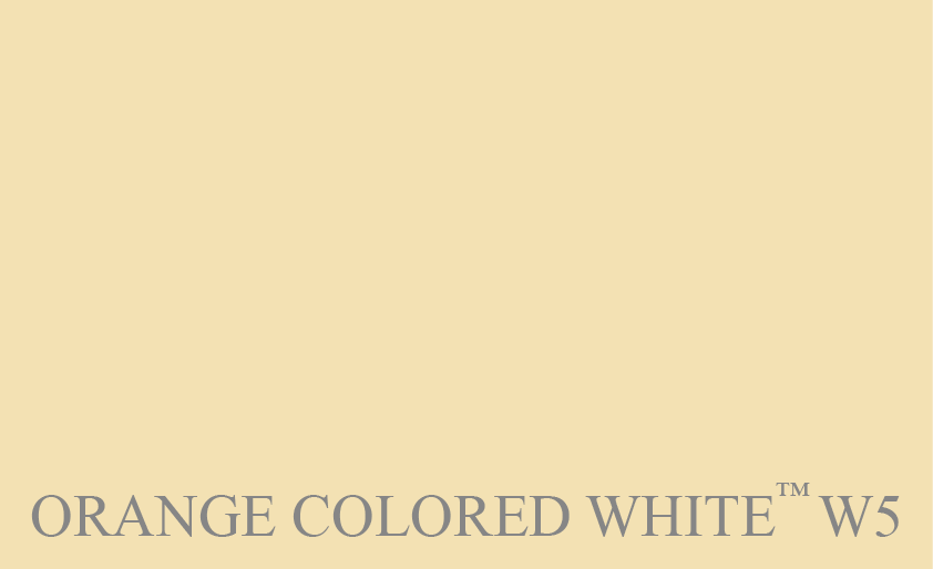 Couleur Peinture Farrow & Ball NHM W5 Orange Coloured White : Crme avec une touche d'orange