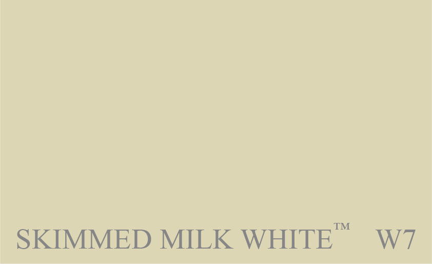 Couleur Peinture Farrow & Ball NHM W7 Skimmed Milk White : Blanc cass, demi teinte